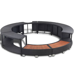 Hot Tub Surround Black Poly Rattan product